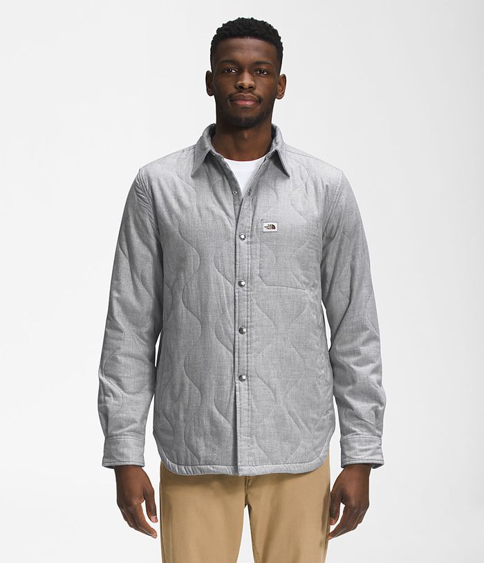 Camisa The North Face Hombre Gris Quilted Overshirt 26517BYST